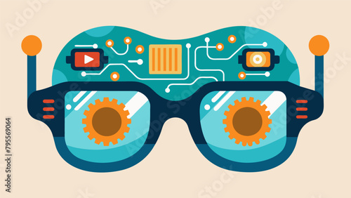 A pair of glasses with builtin sensors and processors designed to stimulate the brain and increase focus and creativity..
