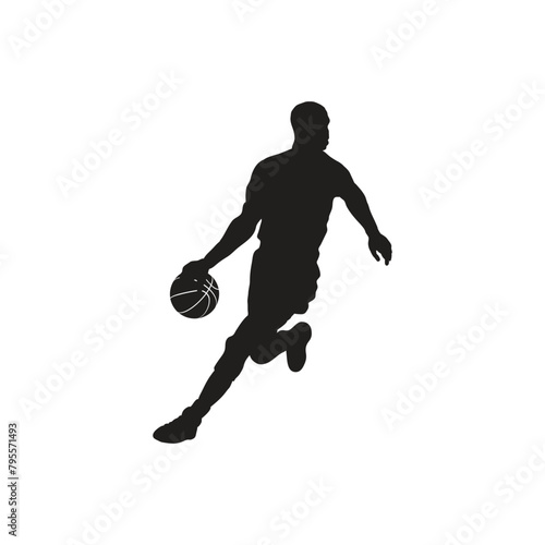 Vector set of Basketball players silhouettes, Basketball silhouettes