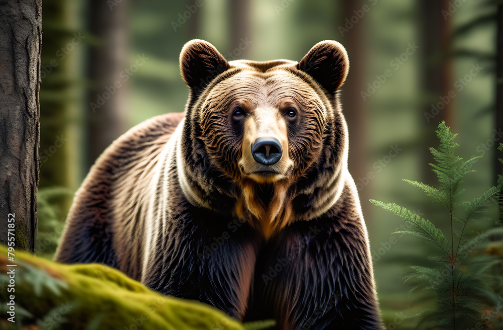 Obraz premium big bear in the forest