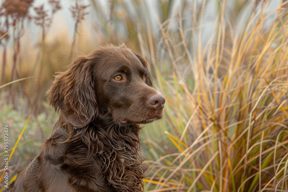 Charming Boykin Spaniel with silky coat and friendly expression, perfect for outdoor-themed designs Charming Boykin Spaniel with silky coat and friendly expression, perfect for outdoor-themed designs