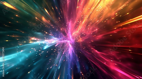 Colorful Black Hole Illustration Background