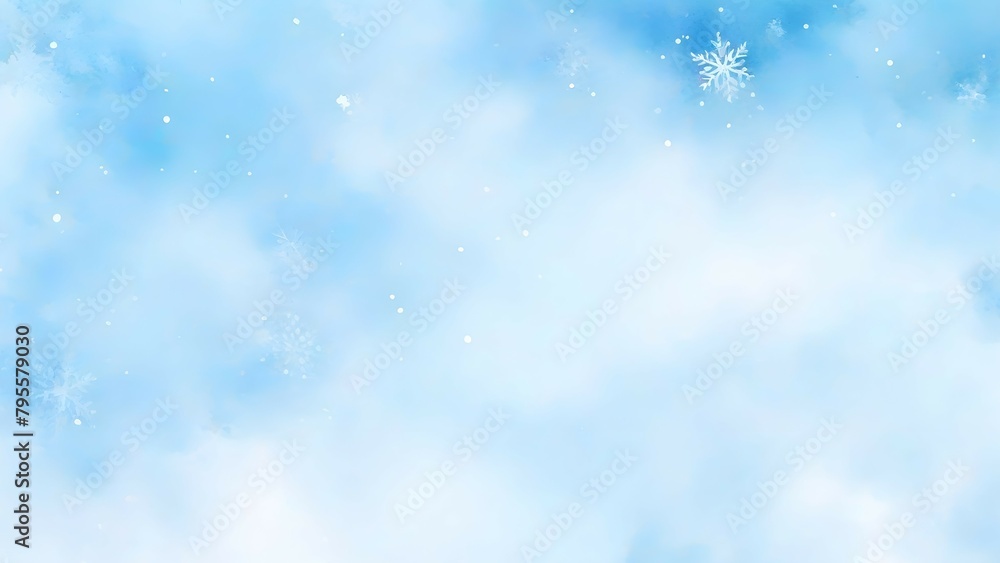 Sky snow winter background. Snowfall winter background. Christmas snow background.