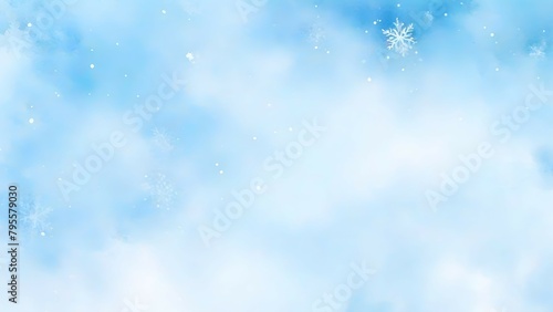 Sky snow winter background. Snowfall winter background. Christmas snow background.