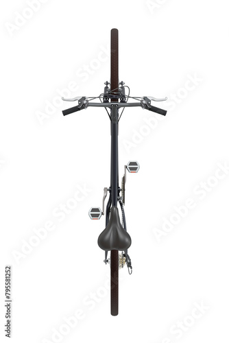 Slika na platnu Black bicycle, top view