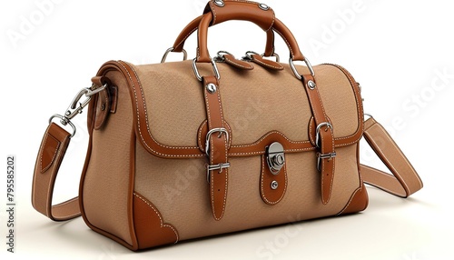 classic fabric travel bag with straps © Ahmad