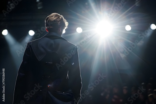 Man strutting away post fashion show. Concept Fashion Model, Runway Fashion, Male Model, Catwalk Confidence, Strutting Away