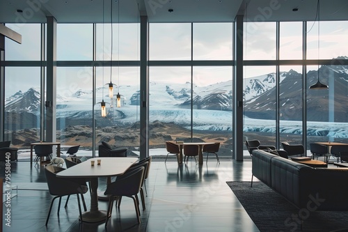 Dining Area with A Majestic Mountain Glacier Views