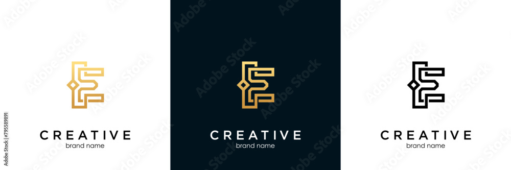 Letter E logo design . simple and clean letter E design using modern green color . vector illustration Letter E logo design . simple and clean letter E design using modern green color . vector illustration