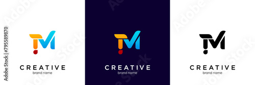 M T TM MT logo letter logotype icon font monogram