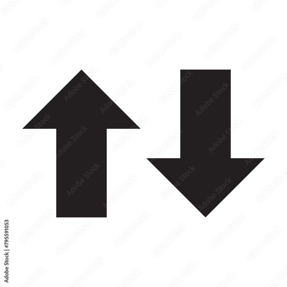 up and down arrows icon vector up and down arrows icon vector