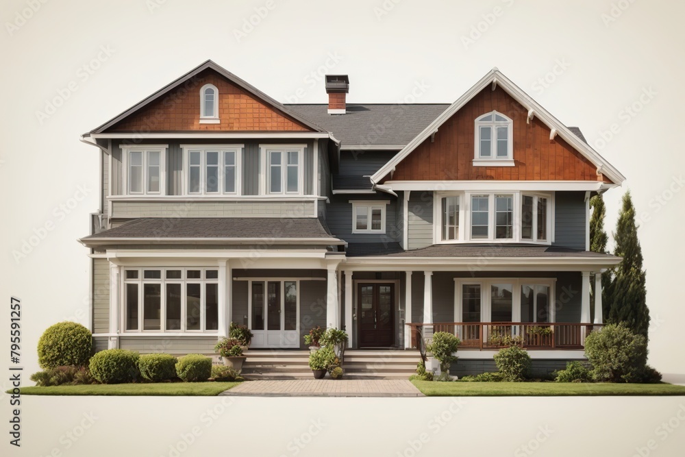 house and building icons real estate flat style house