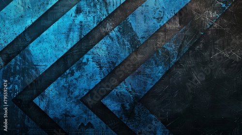 Abstract blue textured diagonal stripes background
