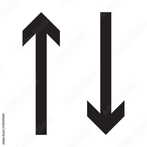 up and down arrows icon vector