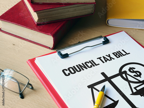 Council tax bill is shown using the text