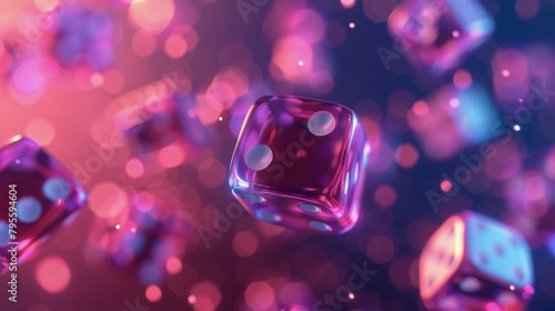 Close Up of Two Dices on a Table