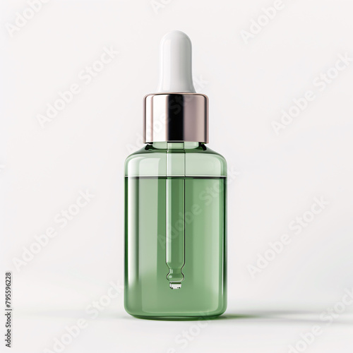 Glass bottles with dropper. 3d realistic cosmetic blank vials for essential oil liquid, collagen serum skincare vapor colorful essence mockup