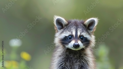 curious cutie baby raccoons inquisitive gaze captured in stunning 8k detail wildlife photo © Bijac