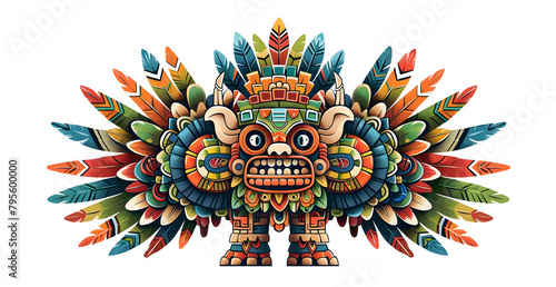 mayan god Kukulkan ( The feathered serpent god, similar to the Aztec god Quetzalcoatl. Kukulkan was associated with wind and rain) photo