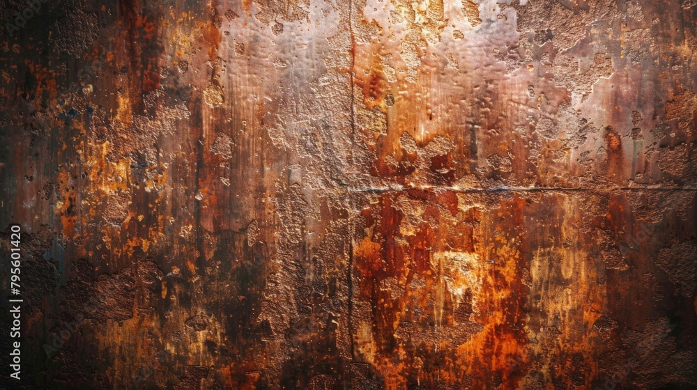 Rusted Metal Surface Close Up with Black Background