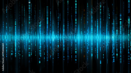 Blue binary code background