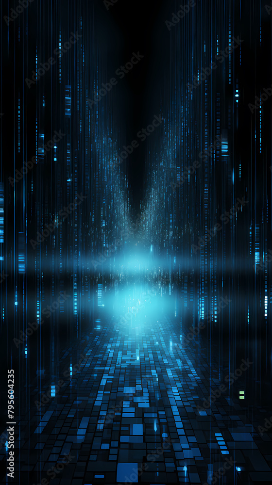 Blue binary code background Blue binary code background