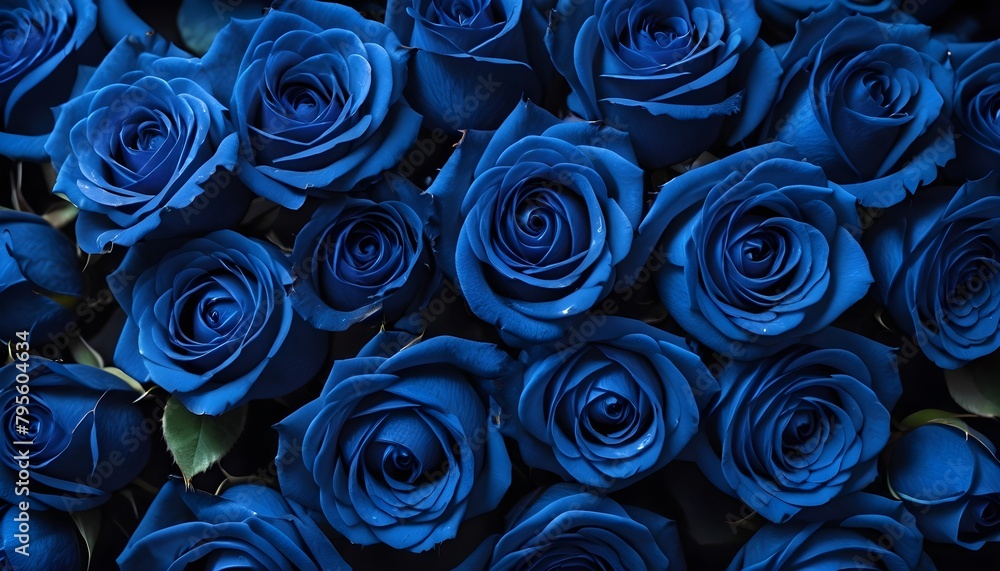 Silk beautiful blue fresch roses multitude macro Silk beautiful blue fresch roses multitude macro