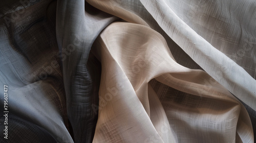 Gentle fabric symmetry: soft fabrics, delicate curves, pale hues form calming backgrounds. Visuals capture tranquil allure of textures, ideal for serene projects