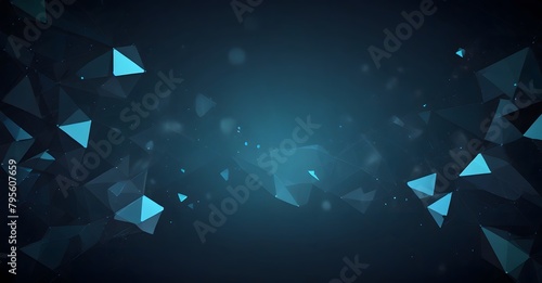 abstract blue background with 3d geometric pattern technology. 3d Render Of A Modern Technology