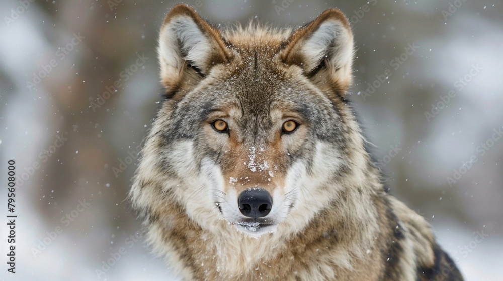 The Lone Wolf in a Snowy Realm. Generative AI The Lone Wolf in a Snowy Realm. Generative AI