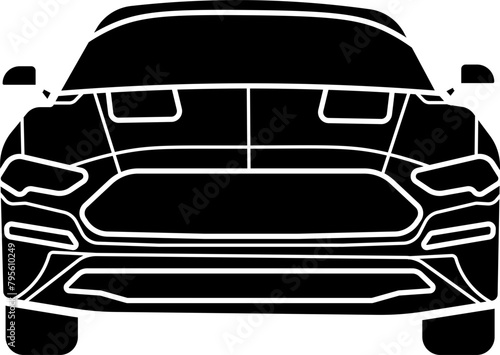 Car Front Vector Illustration