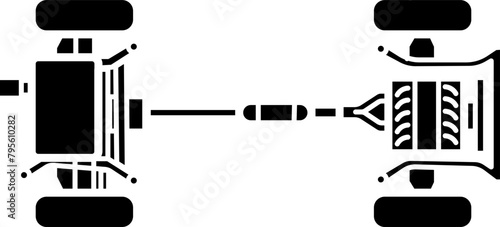 Car Axle Vector Illustration