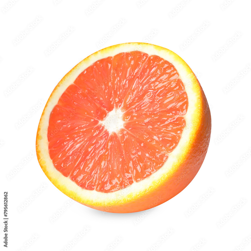 Citrus fruit. Half of fresh red orange isolated on white Citrus fruit. Half of fresh red orange isolated on white