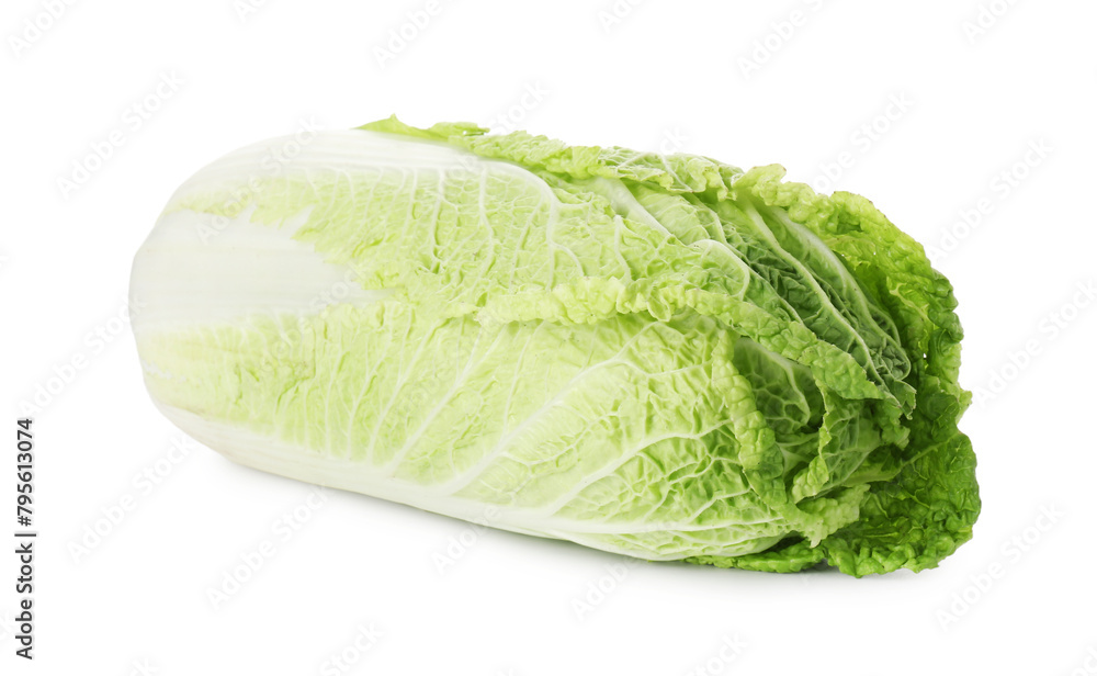 Fresh ripe Chinese cabbage isolated on white Fresh ripe Chinese cabbage isolated on white