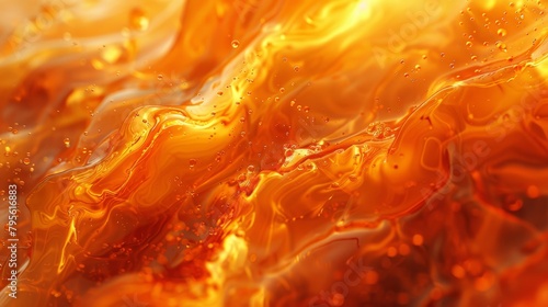   A close-up of a yellow and orange fire with water droplets at its base Below, water droplets adorn the image photo