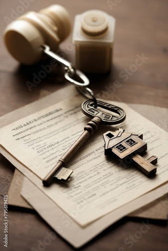 Model of the house and keys to it. Concept "Mortgage and rental housing."