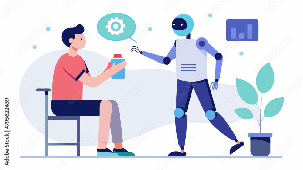 An AIpowered prosthetic limb helping an individual with a cognitive disability to perform everyday tasks.. An AIpowered prosthetic limb helping an individual with a cognitive disability to perform everyday tasks..