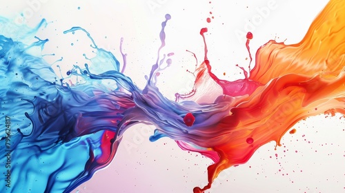 Dynamic abstract splash of colors for creative advertising and covers