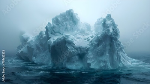Massive icebergs hidden in the sea. Concept Icebergs, Hidden, Sea, Massive, Nature photo
