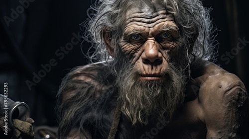 Stone Age Neanderthal the cave man species - Ancient Civilization of Early Human Ancestor