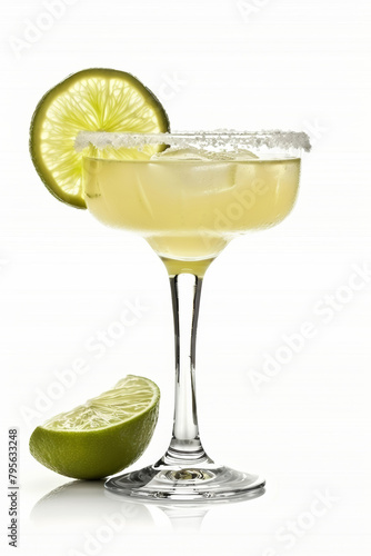 Isolated Margarita Drink on White Background