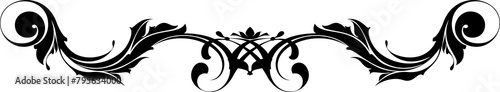 Calligraphy ornamental decorative vintage heraldic design element. 