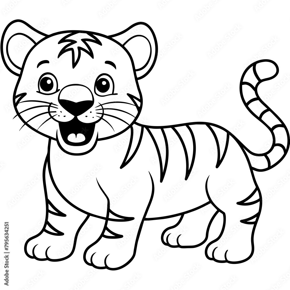 Fototapeta premium baby tiger