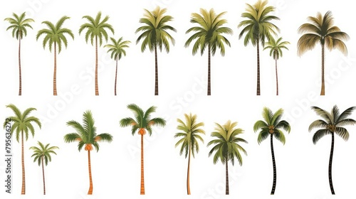 palm trees set