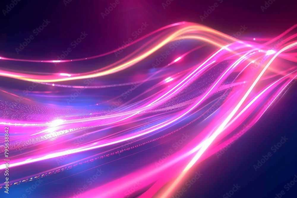 Fototapeta premium High-Speed Data Network Connection Tunnel. Beautiful simple AI generated image in 4K, unique.