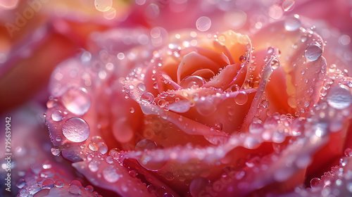 Close up of roses and water drop