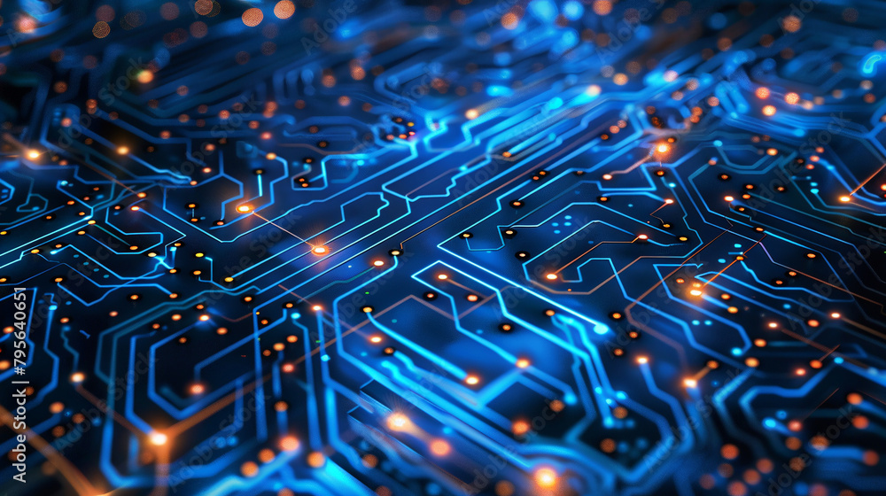 Circuit board background. Electronic computer hardware technology. 3d rendering. AI. Circuit board background. Electronic computer hardware technology. 3d rendering. AI.