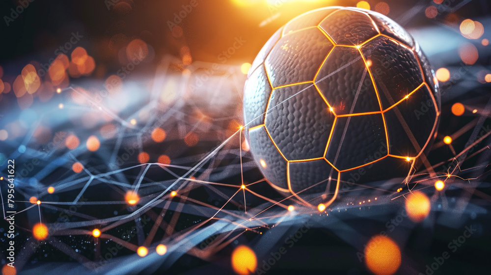Soccer Ball with Particles. 3D illustration. 3D CG. High resolution. AI. Soccer Ball with Particles. 3D illustration. 3D CG. High resolution. AI.