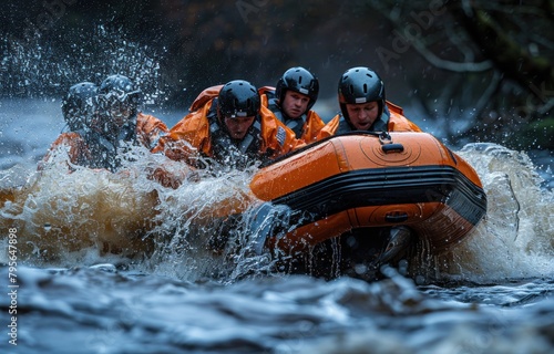 rafting on the river