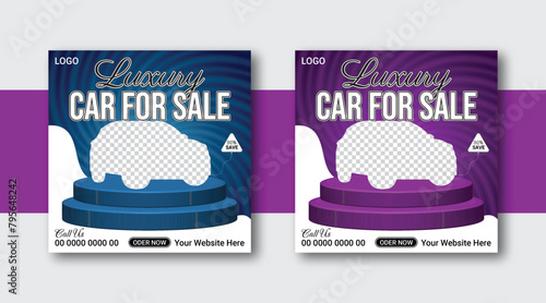 Social Media Car sale post vector template design