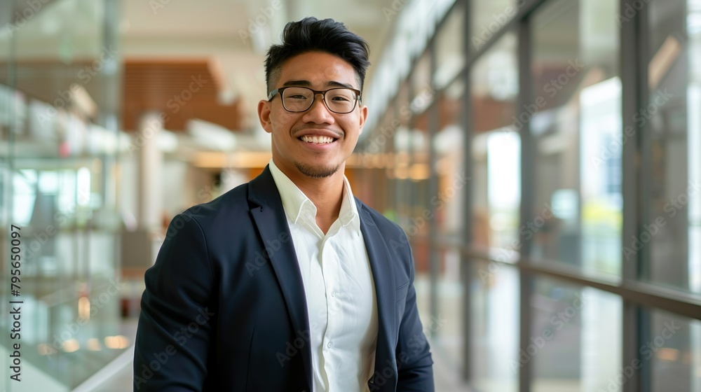 Smilling Businessman in Modern Office Smilling Businessman in Modern Office